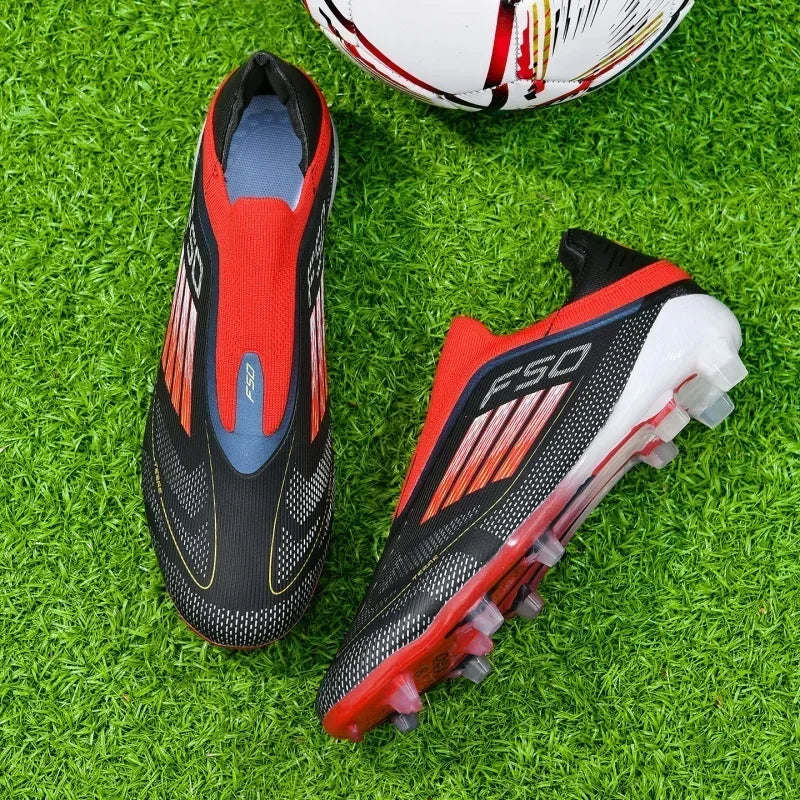 Nouvelles chaussures de football pour hommes, crampons longs antidérapants pour adultes, chaussures de sport pour garçons, crampons d'entraînement en plein air, respirantes et confortables
