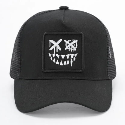 Doitbest Children XX Smiling Face Embroidery Baseball Caps Mesh Summer Outdoor Adjustable Casual Hats Boy Girl Sunscreen Hat