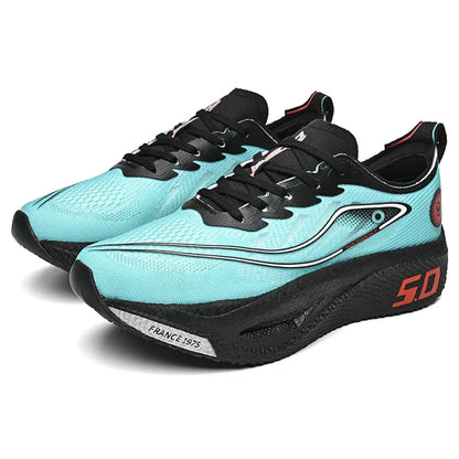 Baskets de sport pour homme FourSeasons, chaussures de course CarbonPlate, chaussures de marathon respirantes et confortables, chaussures d'entraînement d'athlétisme, marche