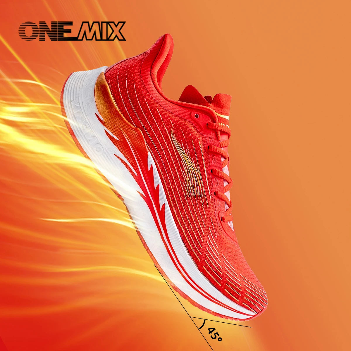 Onemix New Men Marathon Running Shoes for Women Breathable Lightweight Sneakers Lace Up Athletic Shoes Comfortable Light Soft