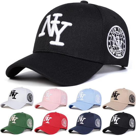 Unisex NY Letter Embroidery Baseball Caps Spring Autumn Outdoor Adjustable Casual Hats Sunscreen Hat Sports Cap
