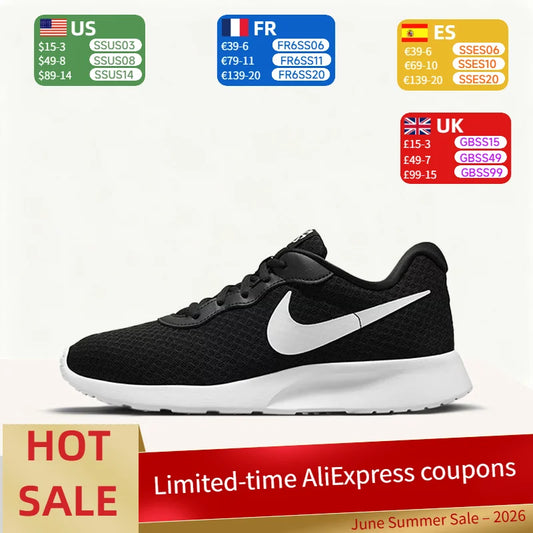 Nike Tanjun – wygodne, uniwersalne, oddychające i wytrzymałe buty do biegania z niską cholewką dla mężczyzn i kobiet – czarne DV7786-001