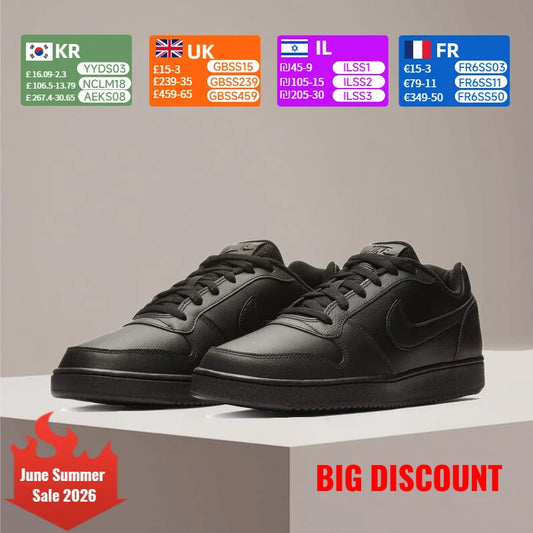 „Nike Ebernon“ žemi klasikiniai, patogūs, neslystantys, amortizuojantys, patvarūs kasdieniniai unisex riedlentininkų bateliai AQ1775-003