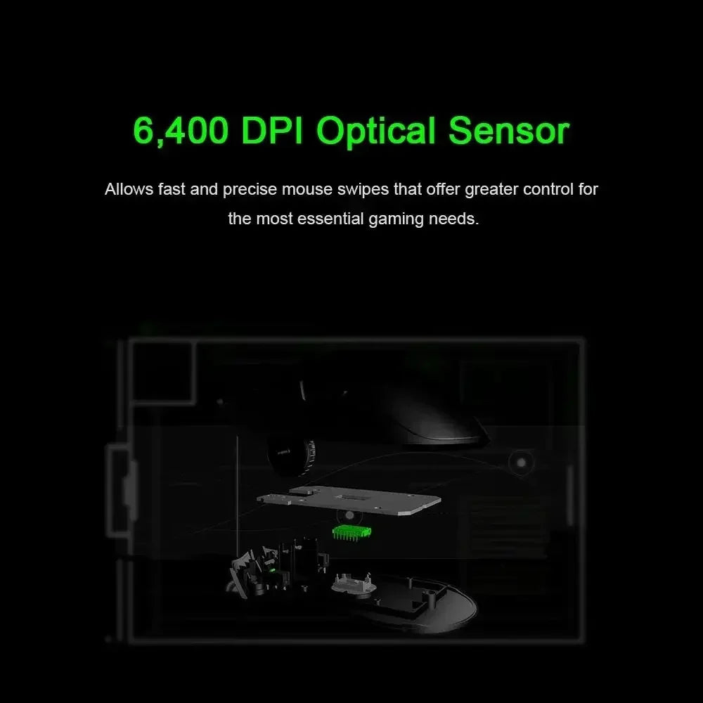 Razer NEW YEAR GIFT Thunder Snake Viper Mini Computer Esports Cable Gaming Mouse Laptop RGB Light, Small Hand Mouse