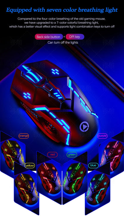 UTHAI G5 Six key 3200DPI wired illuminated gaming mouse, e-sports mechanical mute computer accessories