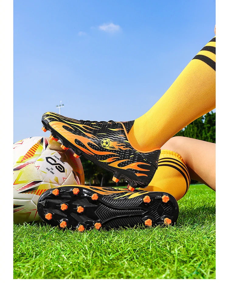 Chaussures de football pour enfants TF Turf, bottes de football respirantes, légères, antidérapantes, pour garçons et filles, chaussures de football pour entraînement en extérieur.