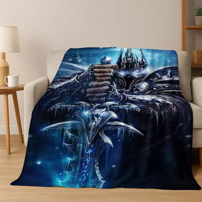 WOW World of Warcraft Arthas Demon Illidan Sylvanas flanelasta odeja, udobna in mehka odeja za dom, spalnico, posteljo, kavč, darilo