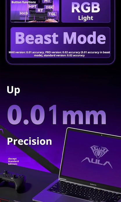 AULA WIN60 HE Magnetic Axis Mechanical Keyboard, 61-Key Wired Gaming Keyboard with Hall Effect Switches, 8K Polling Rate, Hot-Swappable RGB Keyboard for Esports & PC Gaming