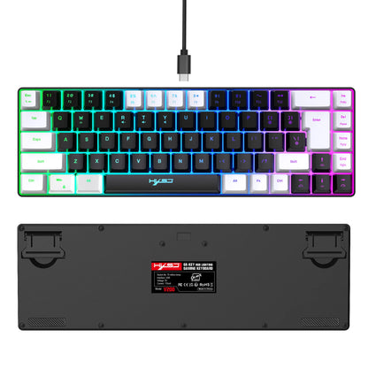 68 Keys Gaming Keyboard USB Wired RGB Gaming Keyboard with 20 Backlight Modes, Compact Mini Gaming Keyboard for Windows PC Laptop Desktop