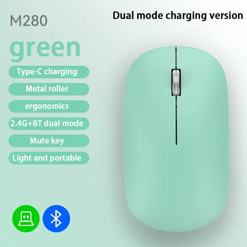 Lenovo Bluetooth Wireless Mouse 2.4G Dual Mode DPI Adjustable Type-C Rechargeable Silent Ergonomic Portable Office Mouse 2026