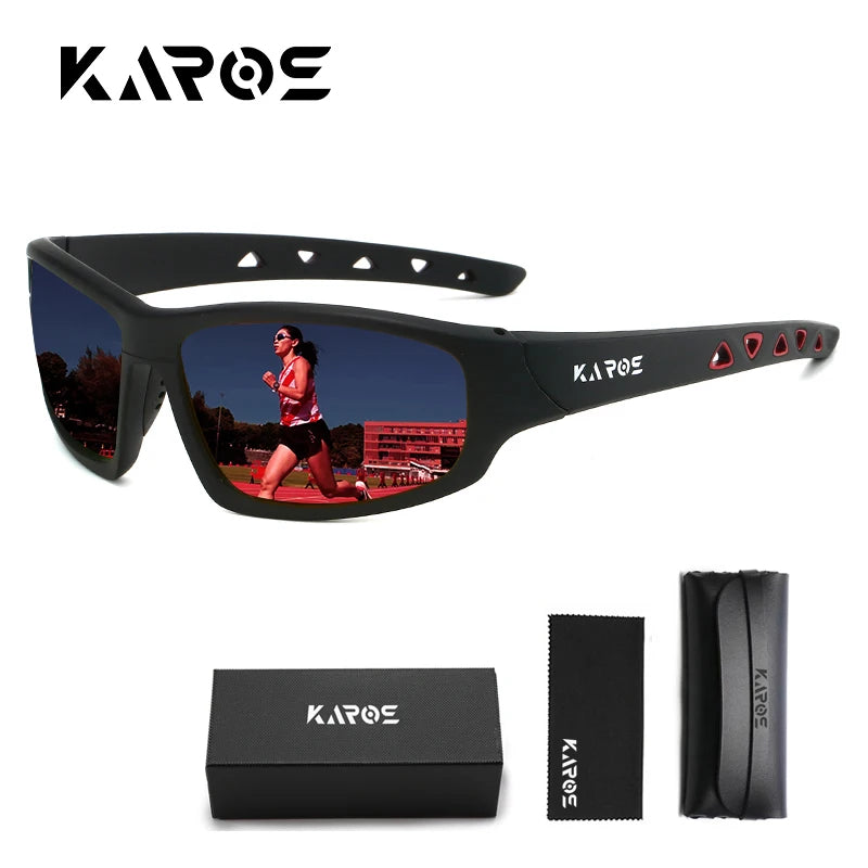 KAROS HD Polarized Anti-UV Sports Sunglasses Men Women Hiking Cycling Goggles with Complete Packaging Set YZ2029