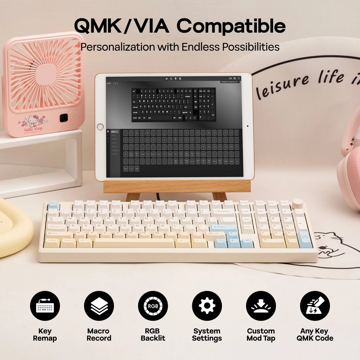 EPOMAKER Galaxy100 Lite QMK/VIA 96% ANSI US Layout Hot-Swap Wired/2.4GHz/BT Wireless 1800 Aluminum Gasket Mechanical Keyboard