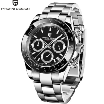 Relógio cronógrafo para homem PAGANI DESIGN – Relógio de pulso de luxo com movimento de quartzo, luminoso e estanque.