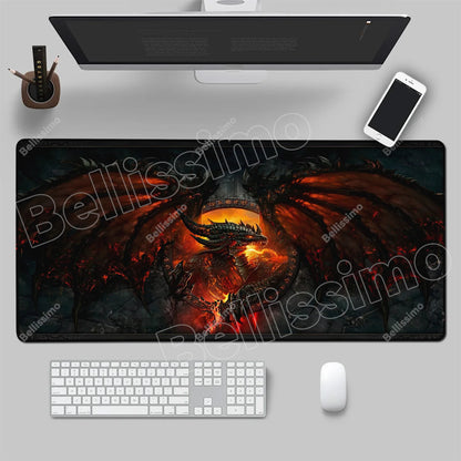 World Of Warcraft 90x40 stor spelmusmatta för spelbord, spelunderlägg för CS:GO, naturgummimatta, Grande Gamer XXL, datormusmatta