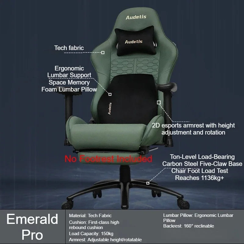 Office Ergonomic Gaming Chairs Desk Gamer Computer Comfortable Chairs Vanity Chair Technology Fabric Gaming Chairs Home Bedroom