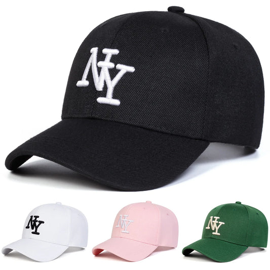 Men's NY Embroidered Baseball Cap Adjustable Outdoor Casual Cap Suitable for Spring Autumn Outings Travel Beach Parties