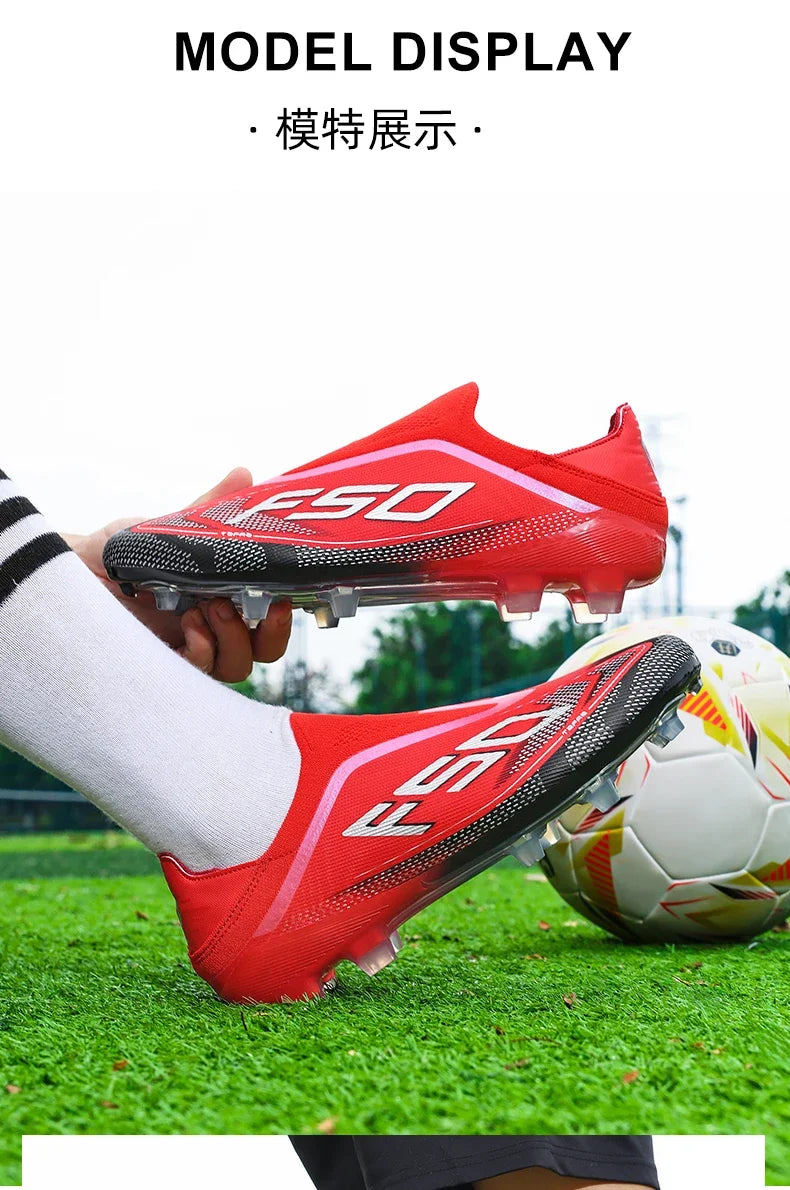 New Men Football Boots High-quality Soccer Shoes Sneakers Match Indoor Non-Slip Grass Cleats High-top Futsal Hot-selling Outdoor