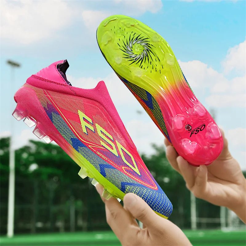 New Men's Soccer Shoes Match Indoor Hot-Selling Outdoor Football Boots Grass Cleats High-Top Futsal Sneakers Non-Slip High-Quality
