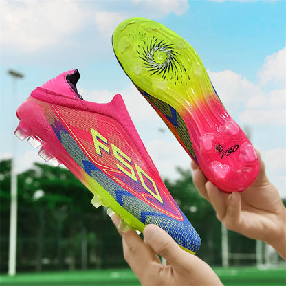 New Men's Soccer Shoes Match Indoor Hot-Selling Outdoor Football Boots Grass Cleats High-Top Futsal Sneakers Non-Slip High-Quality