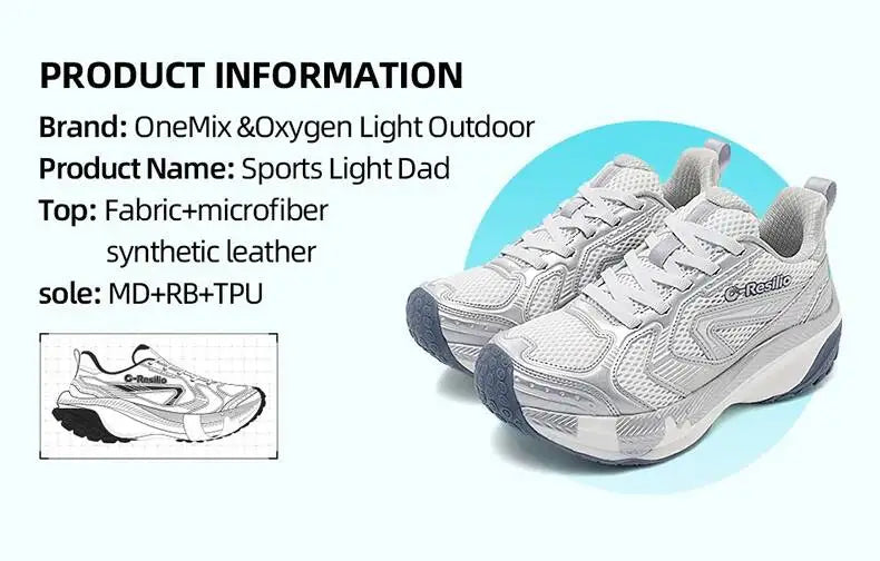 ONEMIX Sneakers leggere da uomo con ammortizzazione "Dad", scarpe da corsa e sportive casual per uomo e donna, morbide ed elastiche 25216