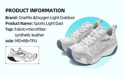 ONEMIX Sneakers leggere da uomo con ammortizzazione "Dad", scarpe da corsa e sportive casual per uomo e donna, morbide ed elastiche 25216