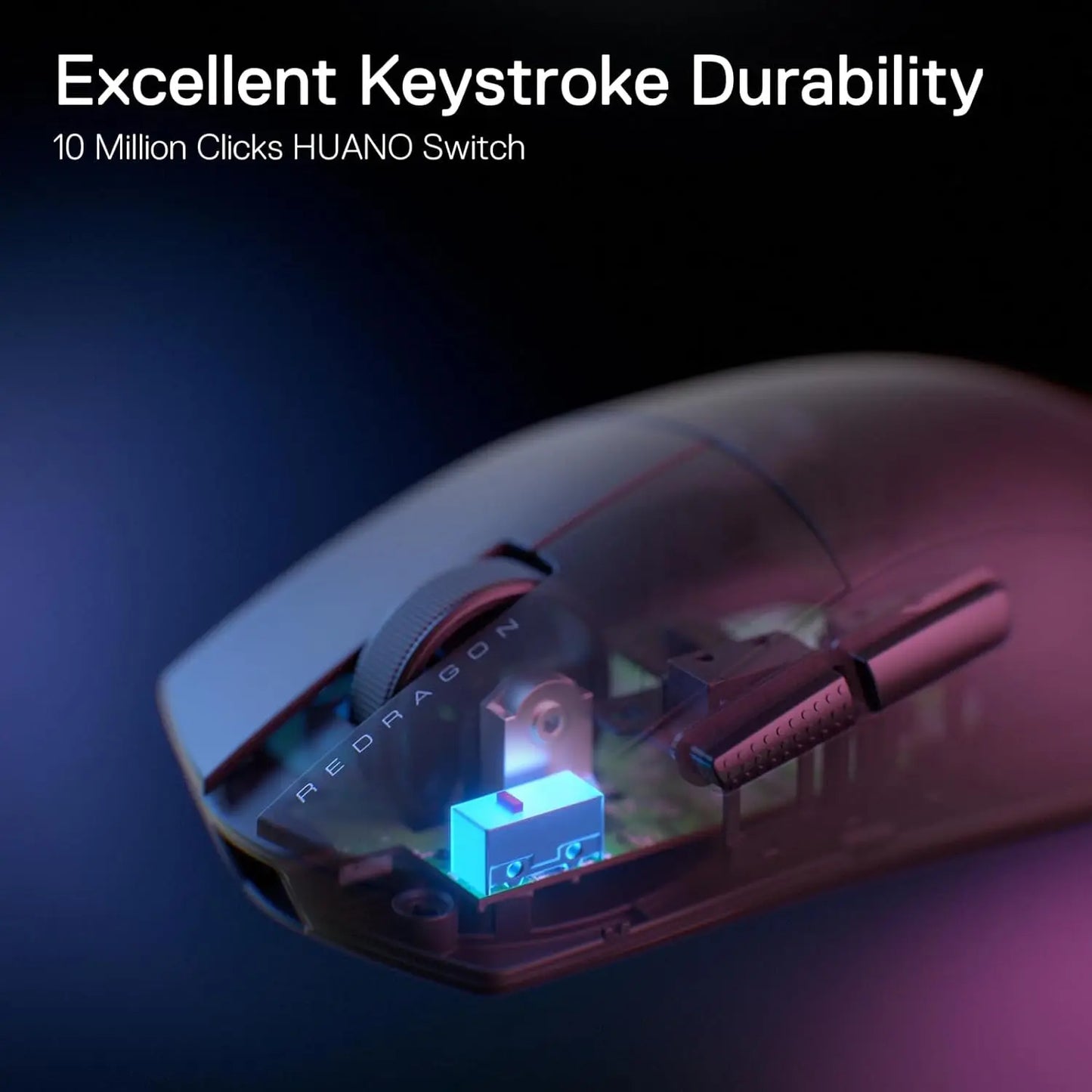 Redragon M916 Wireless Gamer Mouse, 49g Ultra-Light 8K DPI 2.4G Wireless Gaming Mouse with Ergonomic Natural Grip Build