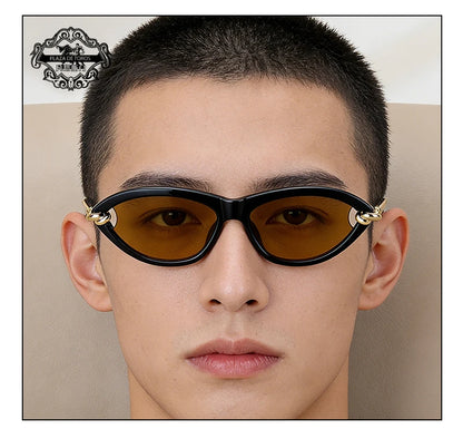 Trendy Luxury Brands Women's Cat Eye Tortoiseshell Sunglasses UV400 Oval Glasses For Woman Fashion Designer Classical Glasses