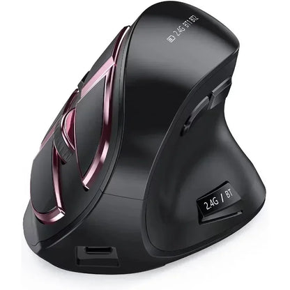 Original IHOYI Bluetooth Vertical Mouse Wireless USB2.4 the Third Mock Examination Charging Human Laptop Desktop Mouse Mute