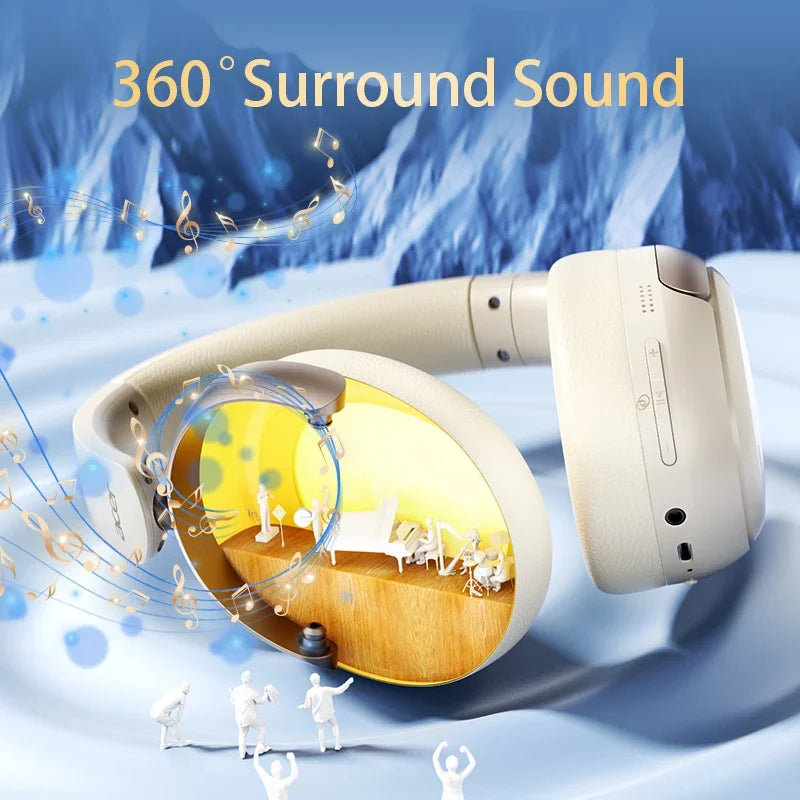 Acer ANC FIHI casque Bluetooth 5.4 48dB suppression du bruit hi-res Audio spatial écouteur avec LDAC sur l'oreille casque sans fil