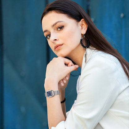 BERNY Luxury Brand Woman Watch New In High Quality S/S Square Ladies Quartz Watches Fashion Elegant Business Wristwatch