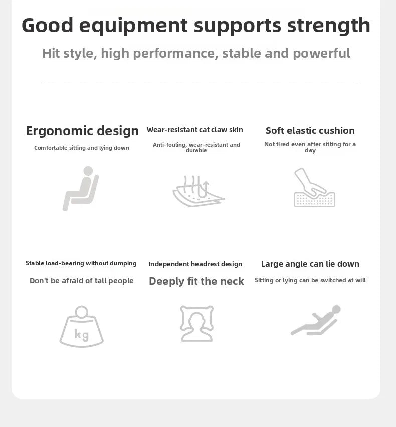 Male E-sports Chair is Comfortable for Prolonged Sitting, Computer Chair Can be Reclined for Leisure, Backrest