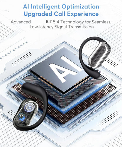 UYUXIO AI Translation Earbuds Real Time Translator Headphones, 144 Languages Smart Bluetooth Translator Earphones for Business