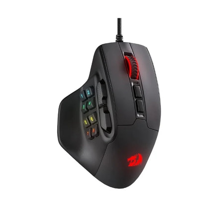Redragon M811 Aatrox MMO Gaming Mouse, 15 Programmable Buttons Wired RGB Gamer Mouse with Ergonomic Natural Grip Build