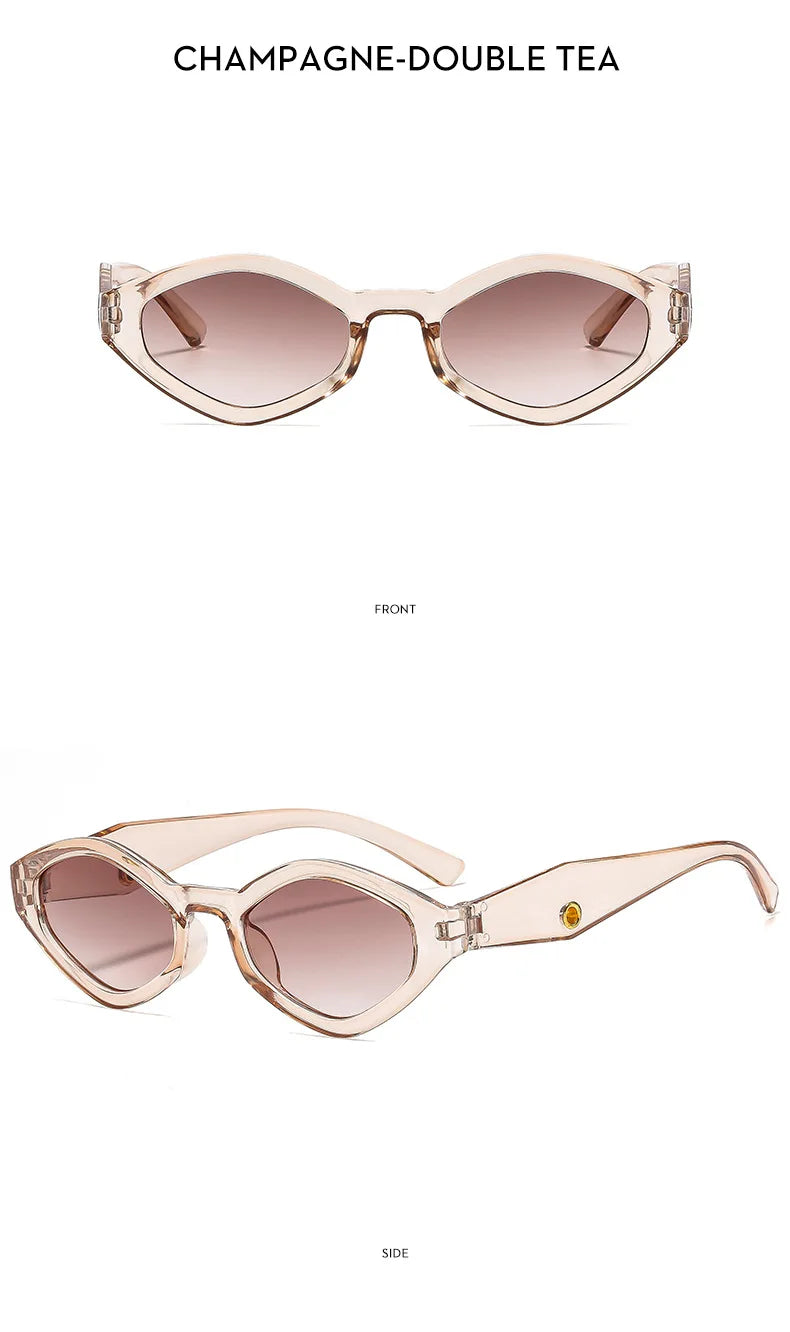 Vintage Cat Eye Sunglasses Women Men 2025 Brand Designer Fashion Goggle Sun Glasses Female Trends Shades Outside Eyewear UV400