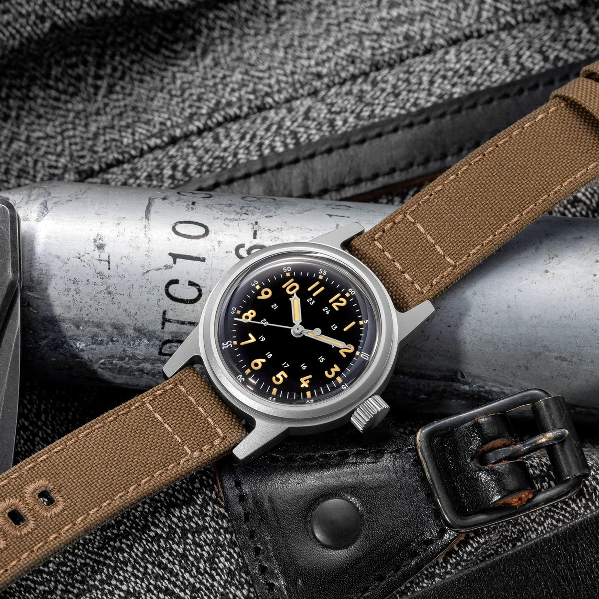 THORN Retro vojenské hodinky 36 mm s strojkem NH35A SHY-043 Sportovní hodinky Unisex Pánské a dámské Luxusní