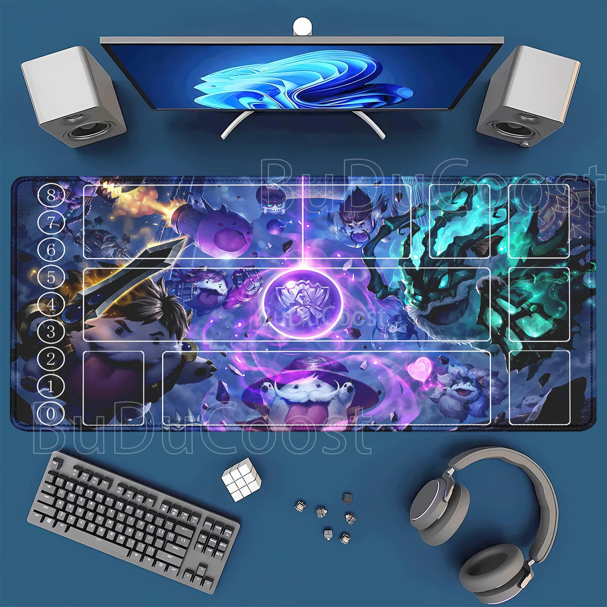 HD-tulostettu leikkimatto League of Mouse Pad Legends Riftbound -sarja TCG LOL-kortti 600x350 mm toimisto Ommellut reunat Lautapeli Pöytämatto