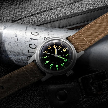 THORN Retro vojenské hodinky 36 mm s strojkem NH35A SHY-043 Sportovní hodinky Unisex Pánské a dámské Luxusní