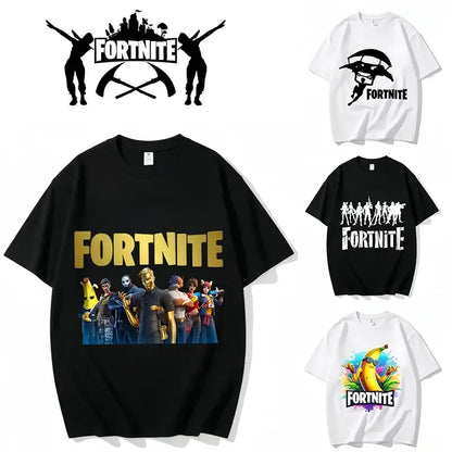 „Fortnite“ apvalios iškirptės marškinėliai, unisex suaugusiesiems, žaidimo šokių stiliaus, nauji, iš grynos medvilnės, trumpomis rankovėmis, puikiai tinka kasdienai ir atostogoms