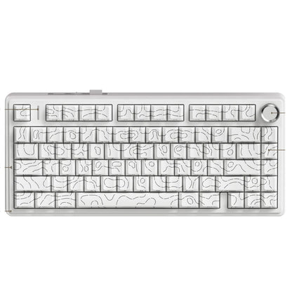 AULA F75 Gaming Mechanical Keyboard RGB 75% Layout Side-engraving Customized Gasket Mounted 80 key PBT Keycaps Wireless keyboard