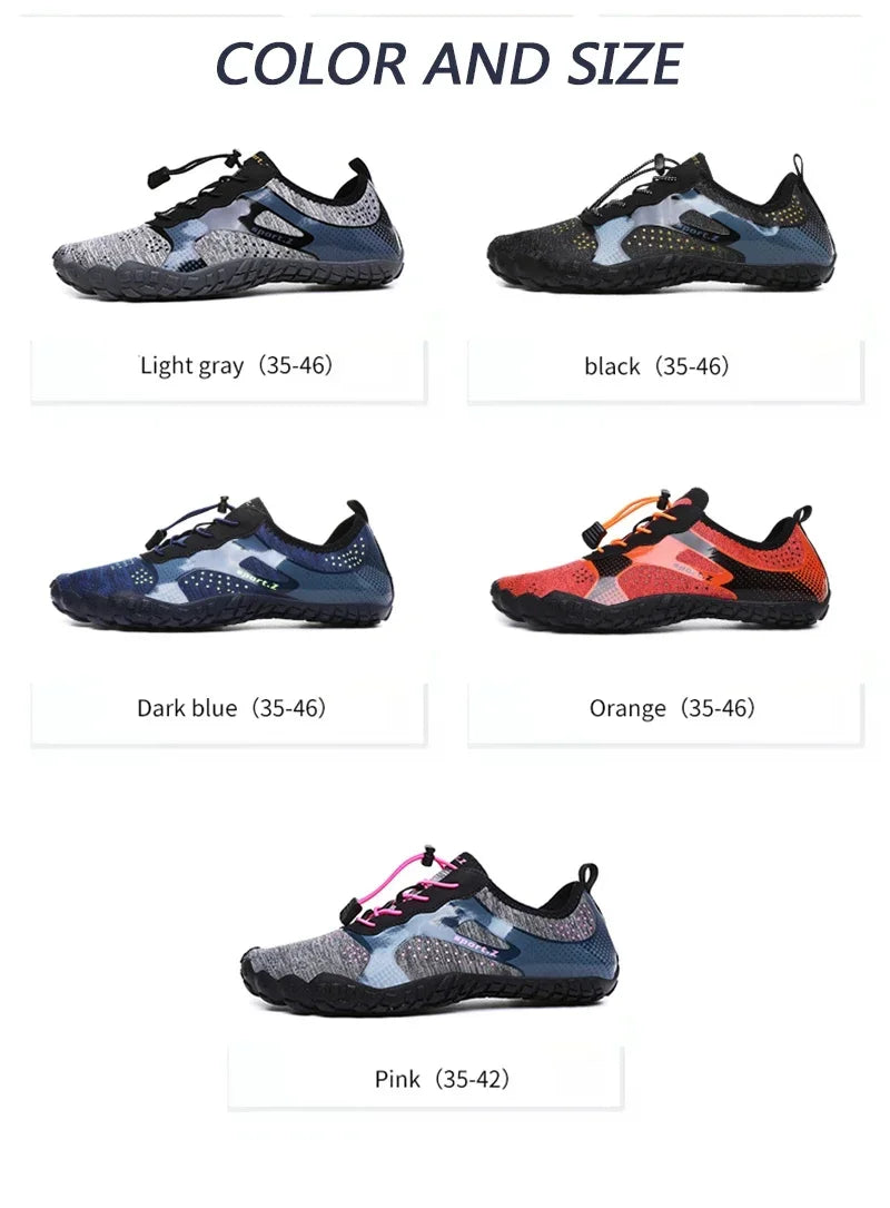 Men's Lightweight Refreshing Aqua Boots, Breathable Women's Outdoor Water Shoes, Anti-Slippery Wear-Resistant Sports Hiking Sneakers