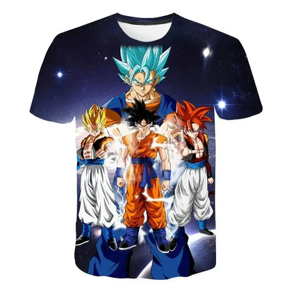 Produit gaming premium Fraquane Dragon Ball Goku Cosplay T Shirts Super Saiyan Boys Kids Clothes Short Sleeve T-shirt White Black Orange Breathable Jersey, nouvelle génération