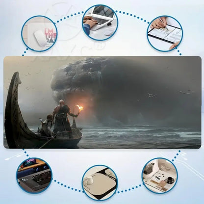 Mouse Pad God of War Xxl XAXCGaming Accessories Keyboard Computer Carpet Game Desk Mat Pc Large Gamer Cabinet Table Mats