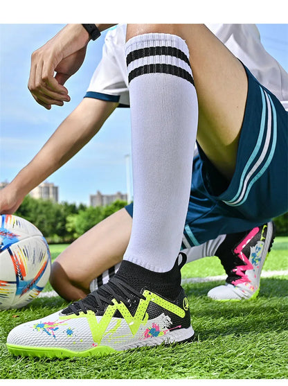 Chaussures de Football pour hommes, chaussures de sport professionnelles, ongles longs FG, crampons de sport de plein air, chaussures d'entraînement antidérapantes