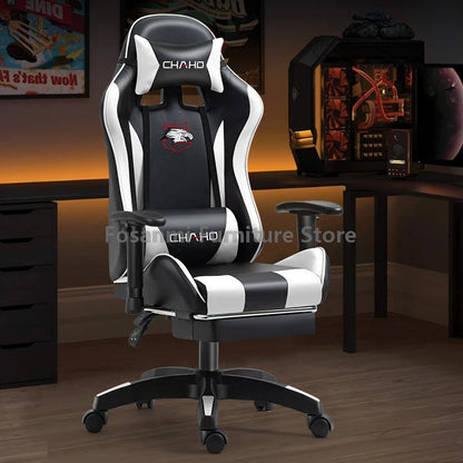 Esports Gamers Swivel Chair with Armrests Internet Anchor Racing Chair High-quality Leather Home Office Computer Gaming Chairs