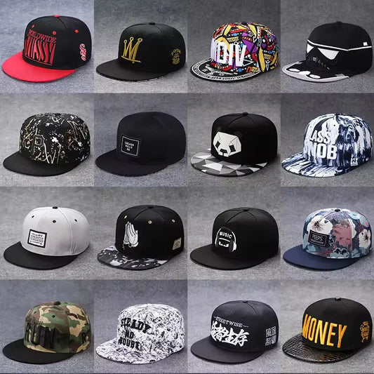 Men's Letter Embroidery Tide All-match Flat Brim Baseball Cap Ladies Summer Hip-hop Hat Outdoor Shade Adjustable Peaked Cap