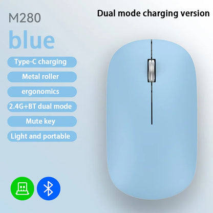Lenovo Bluetooth Wireless Mouse 2.4G Dual Mode DPI Adjustable Type-C Rechargeable Silent Ergonomic Portable Office Mouse 2026
