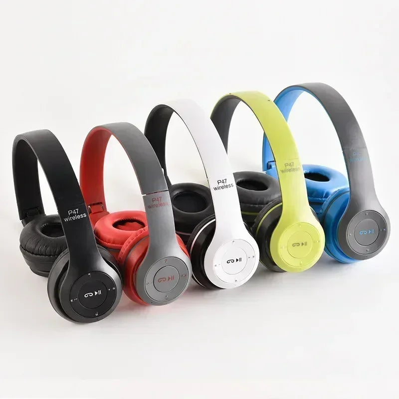 P47 Wireless Bluetooth Headphone With Mic Noise Cancelling Headsets Stereo Sound Earphones Sports Gaming Headphones Supports PC