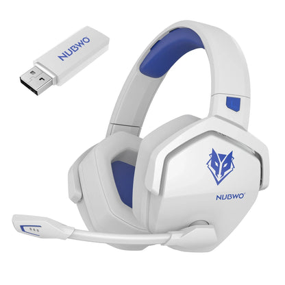 NUBWO G06 Pro Wireless Gaming Headset with Charging Station, Bluetooth 5.3 Gaming Headphones for PS5, PS4 & PC, ENC Microphone, 120-Hour Battery Life