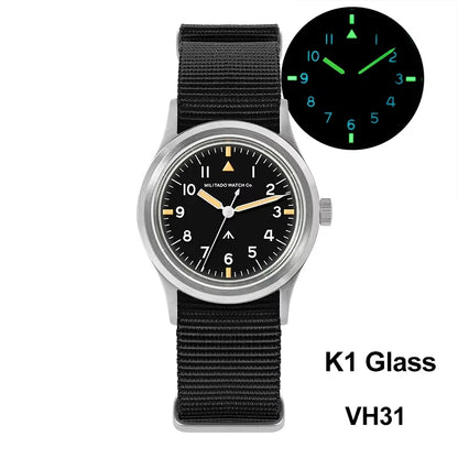 Militado ML14 Limited Edition Quartz Watch VH31 Sweep Second Quartz Movement Watch Sapphire Crystal BGW9 C3 Luminous Men's Watch