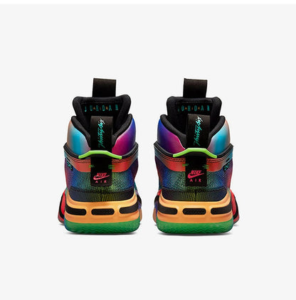 Nike Authentic Jordan Unisex Rainbow Mid-Top Durable Basketball Shoes DN4200-064